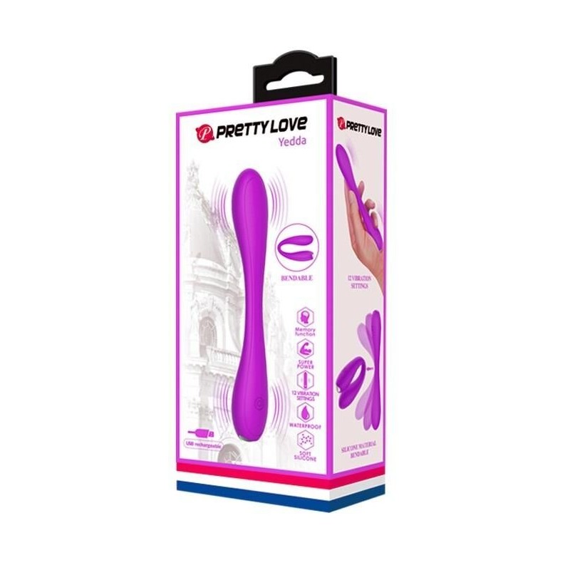 Vibromasseur souple Yedda Pretty Love 17 x 2.7 cm Violet Vibromasseur souple Yedda Pretty Love 17 x 2.7 cm Violet