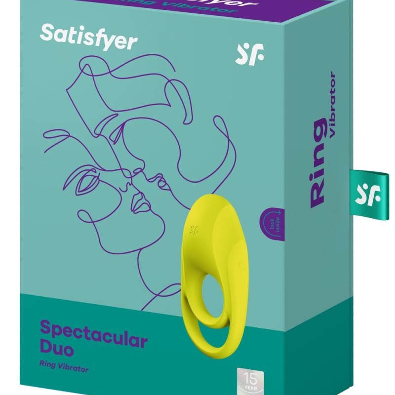 Cockring vibrant Satisfyer Spectacular Duo Jaune Cockring vibrant Satisfyer Spectacular Duo Jaune