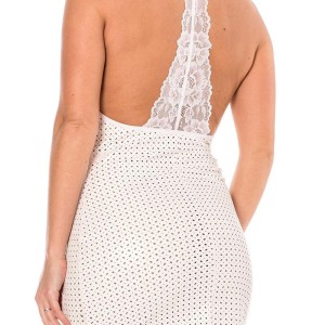 robe blanche, simili cuir et dentelle de la marque de robe be lily robe blanche, simili cuir et dentelle de la marque de robe be lily