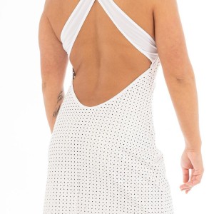 robe courte blanche, bretelles croisées sur la poitrine collection be lily robe courte blanche, bretelles croisées sur la poitrine collection be lily