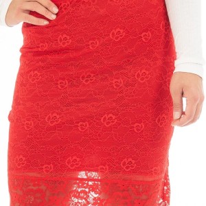 Jupe longue rouge Catalina - LSK2-LRED Jupe longue rouge Catalina - LSK2-LRED