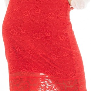 Jupe longue rouge Catalina - LSK2-LRED Jupe longue rouge Catalina - LSK2-LRED