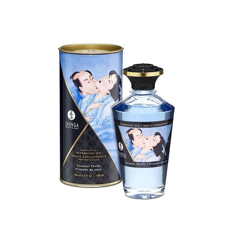 Huile de massage Chauffante Aphrodisiaque - Frisson COCO 100 mL Huile de massage Chauffante Aphrodisiaque - Frisson COCO 100 mL