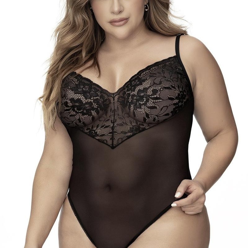 body sexy, pour femme forte, noir en dentelle et résille de mapalé lingerie body sexy, pour femme forte, noir en dentelle et résille de mapalé lingerie