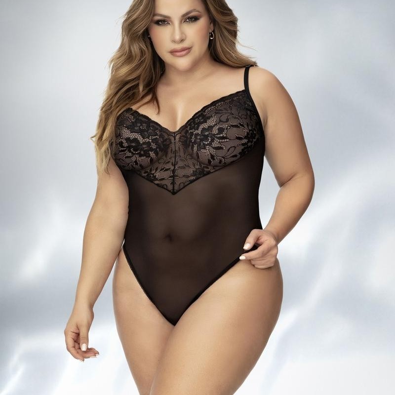 body sexy, pour femme forte, noir en dentelle et résille de mapalé lingerie body sexy, pour femme forte, noir en dentelle et résille de mapalé lingerie