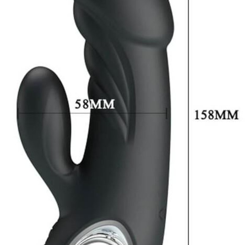 Vibromasseur Ansel Pretty Love 16cm Noir Vibromasseur Ansel Pretty Love 16cm Noir