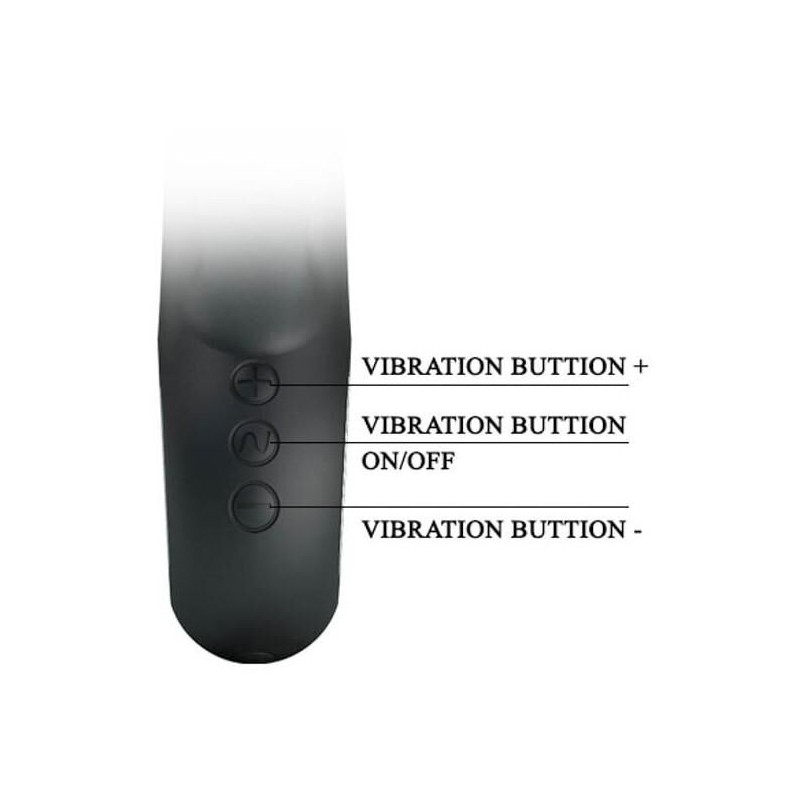 Vibromasseur Ansel Pretty Love 16cm Noir Vibromasseur Ansel Pretty Love 16cm Noir