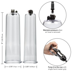 Kit Pompe à pénis 2 tubes 22cm Kit Pompe à pénis 2 tubes 22cm