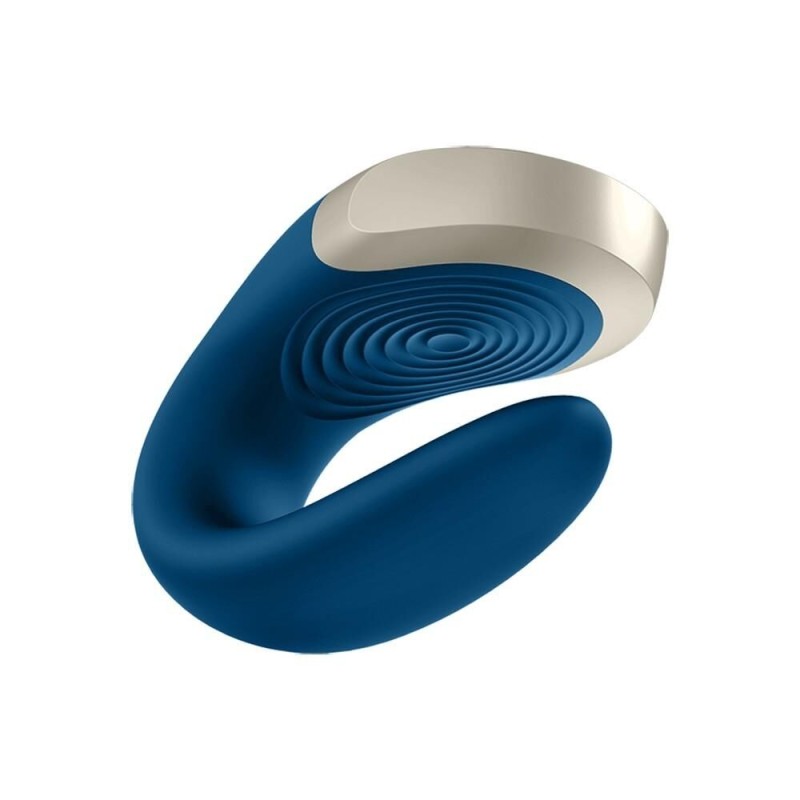 Vibromasseur connecté pour couple avec télécommande Double Love bleu Satisfyer Vibromasseur connecté pour couple avec télécommande Double Love bleu Satisfyer