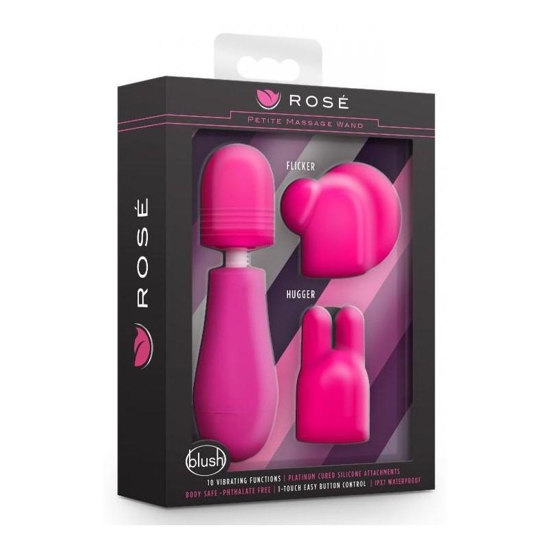 Mini Wand Joyful 2 Embouts - Tête 30mm Rose Mini Wand Joyful 2 Embouts - Tête 30mm Rose